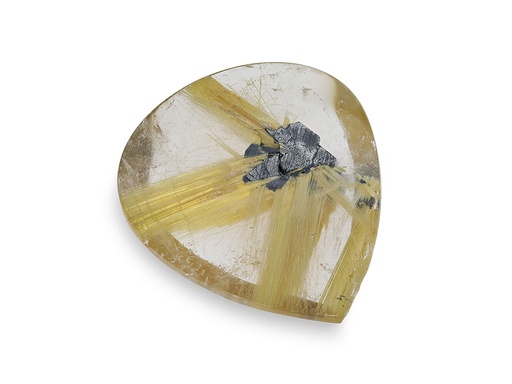 [QZX3595] Star Rutile Quartz 25x21.5mm Pear Shape