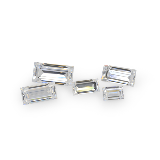 Signity Cubic Zirconia Baguette White
