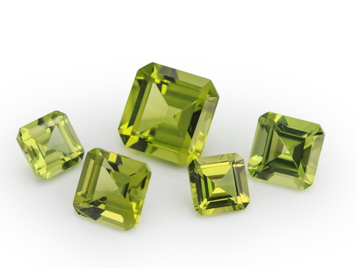 Peridot - Square Emerald Cut