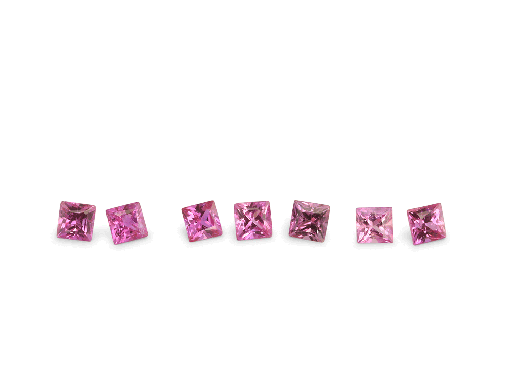 [KQP10125] Pink Sapphire 1.25mm Princess Cut
