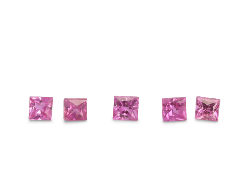 [KQP10175] Pink Sapphire 1.75mm Princess Cut