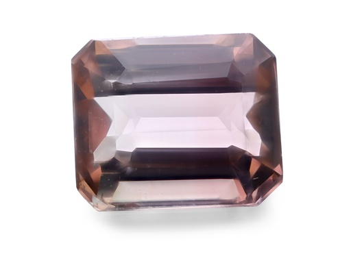 [TUX3593] Bi-Colour Tourmaline 6.85x5.85mm Emerald Cut Pink
