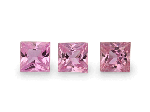 [KQP10325] Pink Sapphire 3.25mm Princess Cut