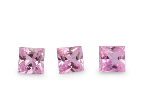 [KQP1035] Pink Sapphire 3.5mm Princess Cut