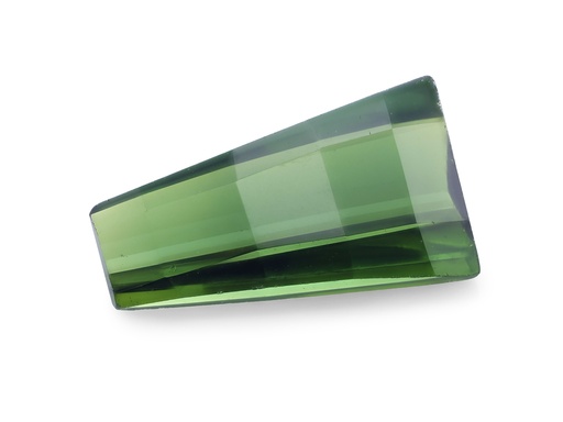 [TUX3704] Green Tourmaline 9x5.1mm Chequerboard Tapered Baguette Bridge