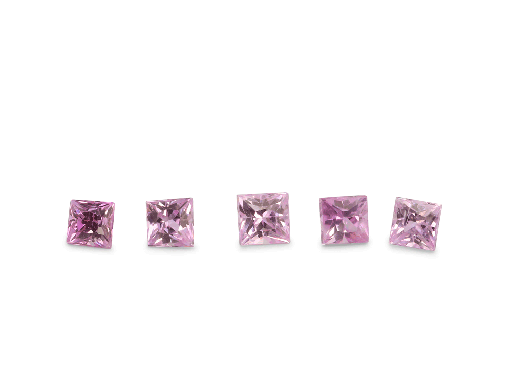 [KQP20175] Pink Sapphire 1.75mm Princess Cut Light Pink 