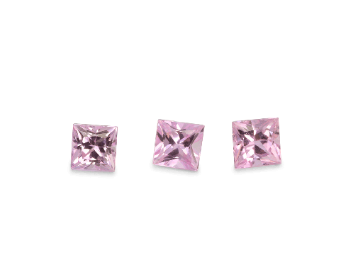 [KQP2025] Pink Sapphire 2.5mm Princess Cut Light Pink 