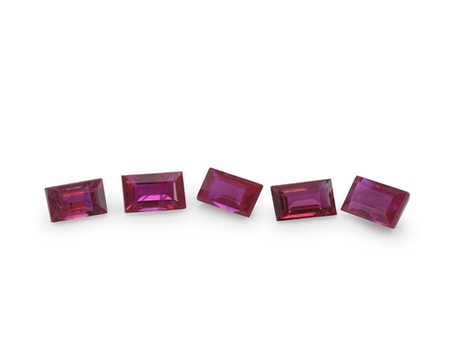 [RB10302R] Ruby Bright Red 3x2mm+/- Baguette
