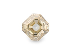[DIAX3386] Light Champagne Diamond 4.10mm Square Emerald Cut