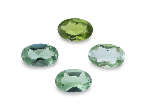 [TUS3023] Green Tourmaline 5x3mm Oval Set of 4pcs