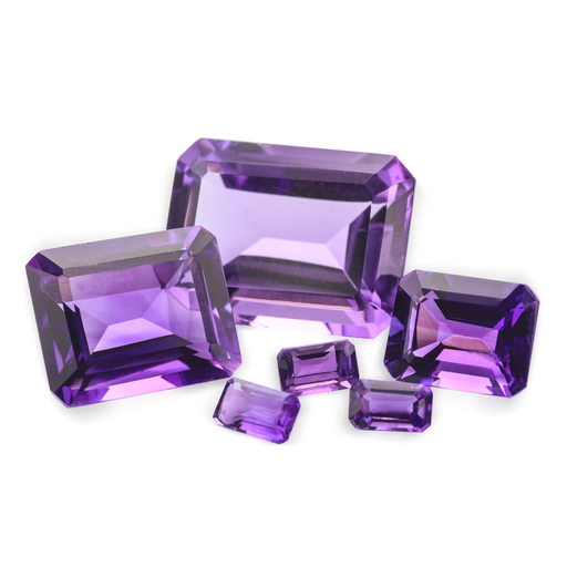 Amethyst (Mid to Strong) - Emerald Cut