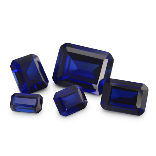 Synthetic Corundum (Blue Sapphire) - Emerald Cut