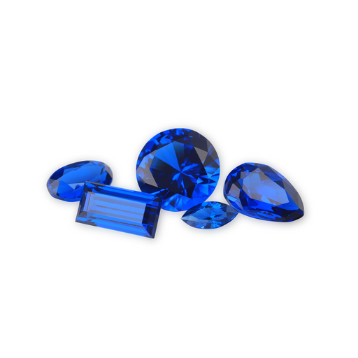 Signity Synthetic Spinel (Bright Blue) - Round