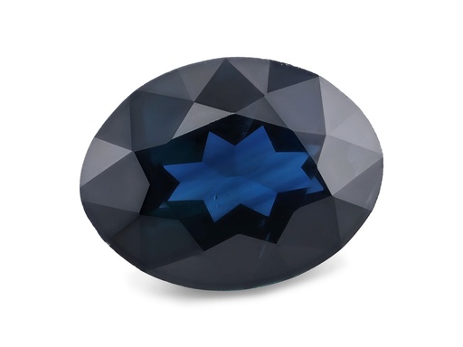 [SAX3455] Australian Sapphire 7.8x6.1mm Oval Dark Steel Blue