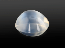 [MSX3005] Moonstone White 7.9x7.1mm Oval Bullet Mogok, Burma 