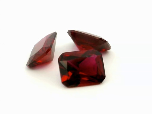 [RSDER-0907] Synthetic Ruby Dark Red 9x7mm Radiant Cut