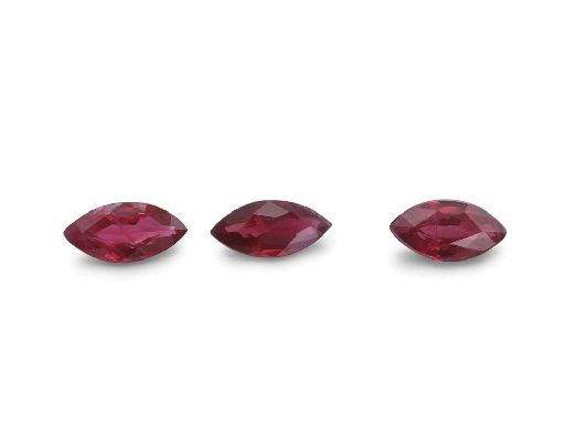 [RM105025R] Ruby 5x2.5mm Marquise Good Red