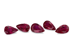 [RP10503R] Ruby 5x3mm Pear Shape Good Red 