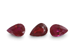 [RP10604R] Ruby 6x4mm Pear Shape Good Red 