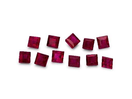 [RQ1015R] Ruby 1.50mm Square Carre Good Red