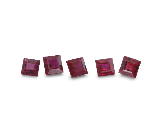 [RQ1025R] Ruby 2.50mm Square Carre Good Red