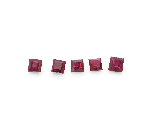 [RQ102R] Ruby 2.00mm Square Carre Good Red