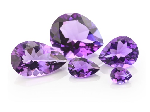 [AP11210] Amethyst 12x10mm Pear Shape Mid to Strong Colour 