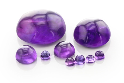 [ACR111] Amethyst 11mm Round Cabochon Mid to Strong Colour 