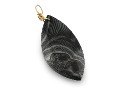 [ORNX10273] Psilomelane Freeform 46x21mm Pendant(N)