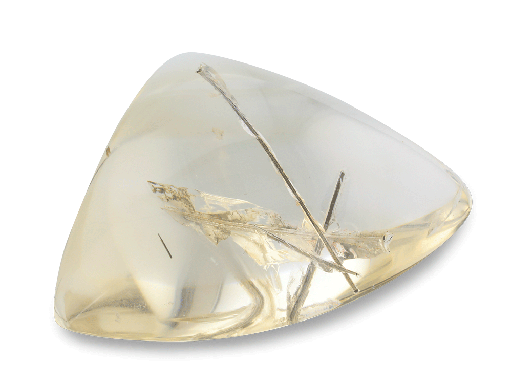 [ORNX10408] Quartz 'w' Inclusions 32x25mm Triangle 