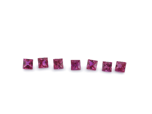 [RQP1015P] Ruby 1.50mm Square Princess Cut Good Pink Red