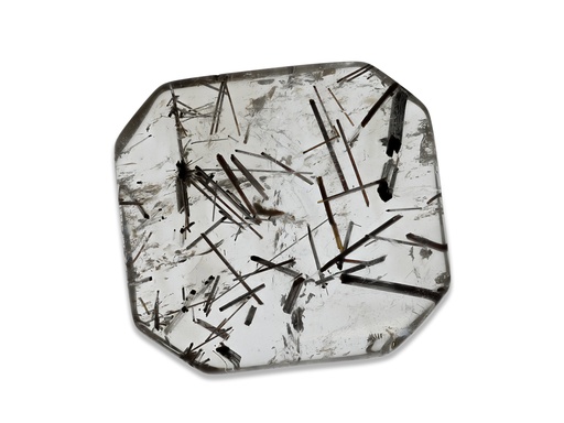 [QZX3835B] Tourmalated Quartz 32x30mm Emerald Cut