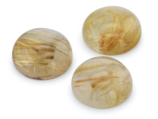 [QZCR-12] Quartz Rutilated 12mm Round Cabochon