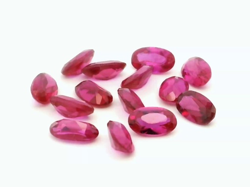 [RSPV-0705] Synthetic Ruby Dark Pink 7x5mm Oval