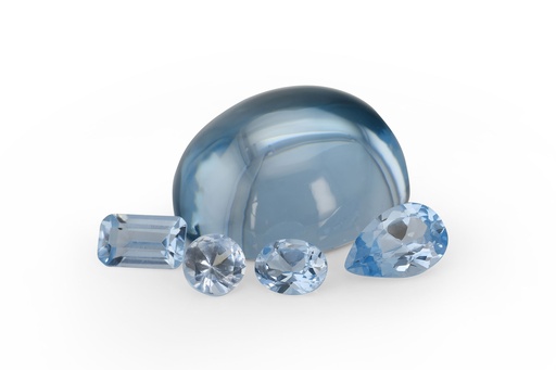 [UQSQ-04] Synthetic Spinel 4.00mm Carre Cut Aquamarine Blue