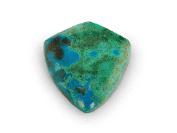 [ORNX3205] Ray Chrysocolla 28x26mm Shield 