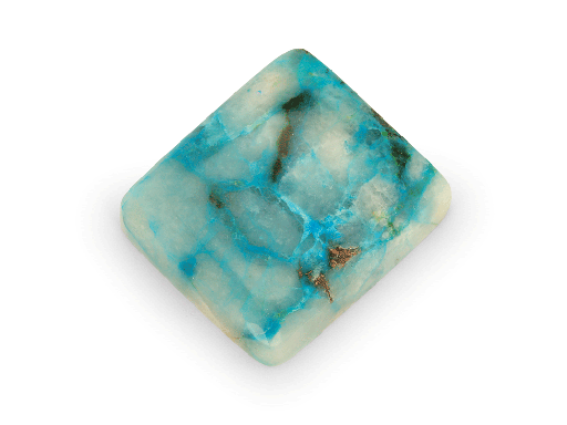 [ORNX3261] Copper, Chrysocolla Quartz 24.5x21.5mm Rectangle 