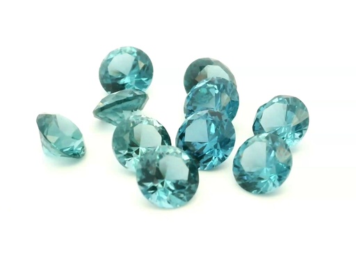 [UBZSR-065] Synthetic Spinel 6.50mm Round Zircon Blue