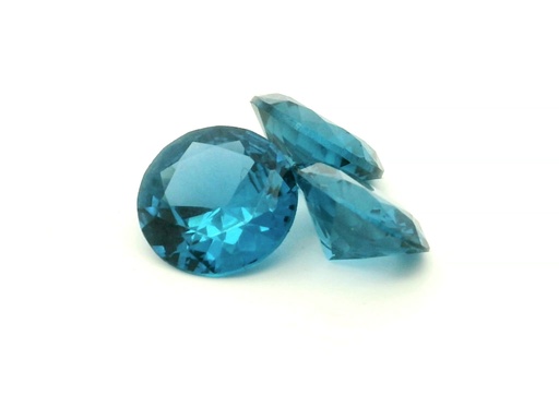 [UBZSR-11] Synthetic Spinel 11mm Round Zircon Blue