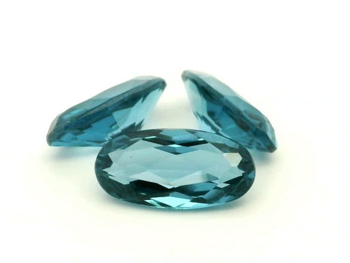 [UBZSV-13065] Synthetic Spinel 13x6.5mm Oval Zircon Blue