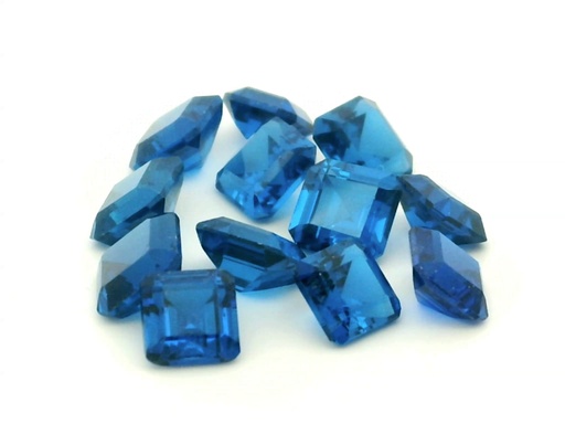 [USBQE-04] Synthetic Spinel 4.00mm Square Emerald Cut Bright Blue