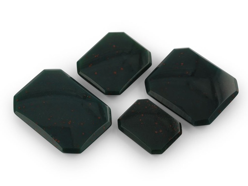 [BLE-1008] German Cut Bloodstone 10x8mm Octagonal Buff Top