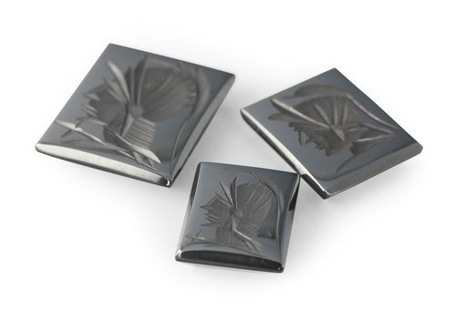 [HBF1412] German Cut Haematite 14x12mm Rectangular Intaglio 