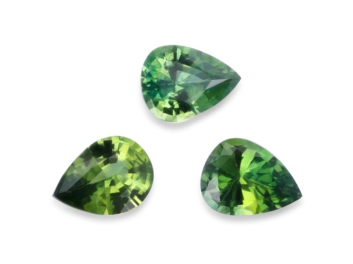 [SGP10503] Green Sapphire 5x3mm Pear Shape