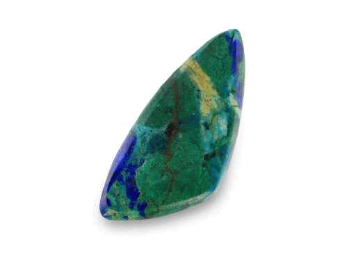 [ORNX3341] Bisbee Azurite & Malachite 33x15mm Triangular Free Form 