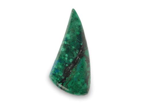 [ORNX3351] Bisbee Azurite & Malachite 41.5x17.5mm Triangular F/Form 