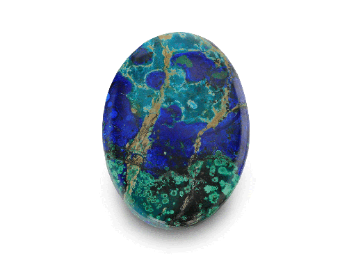 [ORNX3368] Bisbee Azurite & Malachite 46.5x33.5mm Oval 