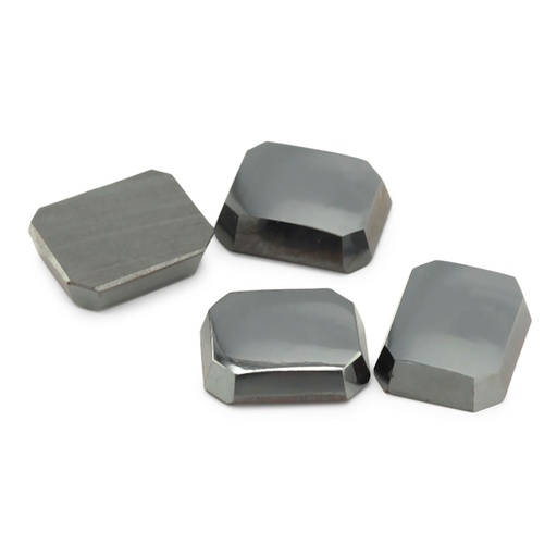 [HAJ20023] Haematite 10x8mm Oct BuffTop SB German Cut 