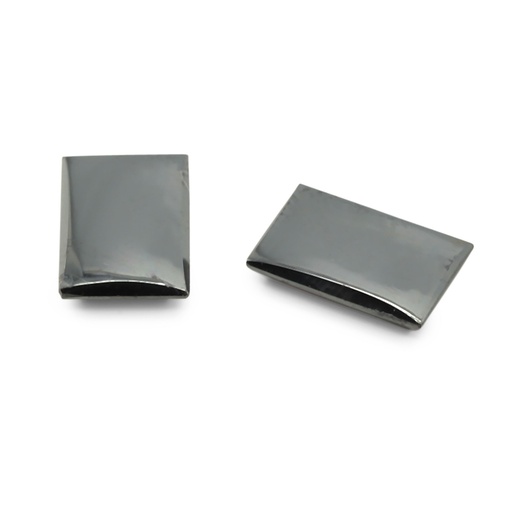[HAJ20026] Haematite 12x8mm Rectangle BuffTop German Cut 