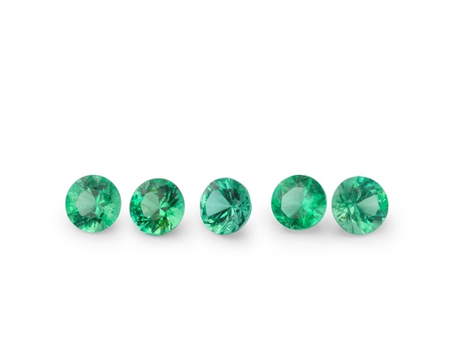 [ER025B] Emerald 2.50mm Round Diamond Cut